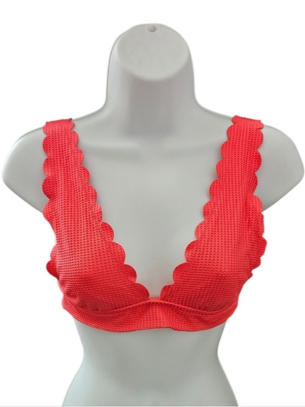 AERIE Triangle Swim Top Orange Size Small